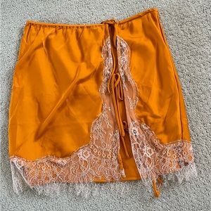 orange slip skirt
